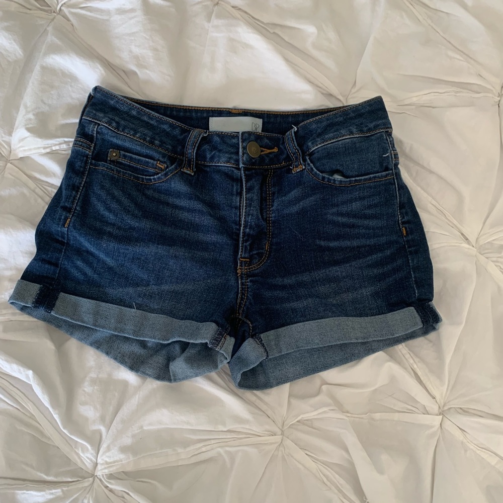 BP dark washed denim shorts